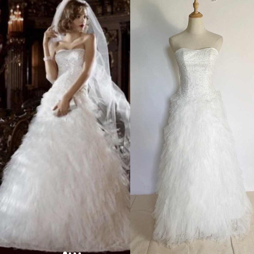 GALINA SIGNATURE Tulle Strapless Ballgown SWG438